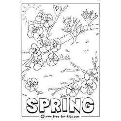 Dibujo para colorear: Temporada de Primavera (Naturaleza y Estaciones) #164859 - Dibujos para Colorear e Imprimir Gratis