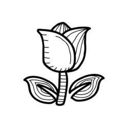 Dibujo para colorear: Tulipán (Naturaleza y Estaciones) #161664 - Dibujos para Colorear e Imprimir Gratis