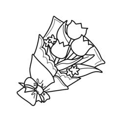 Dibujo para colorear: Tulipán (Naturaleza y Estaciones) #161719 - Dibujos para Colorear e Imprimir Gratis