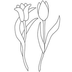 Dibujo Tulipán (Naturaleza y Estaciones) #174119 para imprimir y colorear
