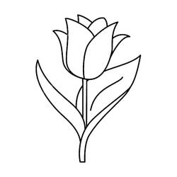 Dibujo Tulipán (Naturaleza y Estaciones) #174120 para imprimir y colorear