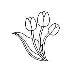 Dibujo Tulipán (Naturaleza y Estaciones) #174123 para imprimir y colorear