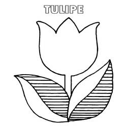 Dibujo Tulipán (Naturaleza y Estaciones) #174130 para imprimir y colorear