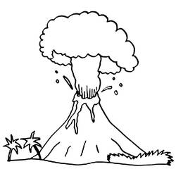 Dibujo para colorear: Volcán (Naturaleza y Estaciones) #166565 - Dibujos para Colorear e Imprimir Gratis