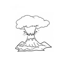 Dibujo para colorear: Volcán (Naturaleza y Estaciones) #166569 - Dibujos para Colorear e Imprimir Gratis