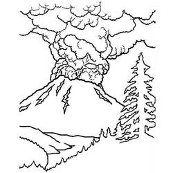 Dibujo para colorear: Volcán (Naturaleza y Estaciones) #166570 - Dibujos para Colorear e Imprimir Gratis