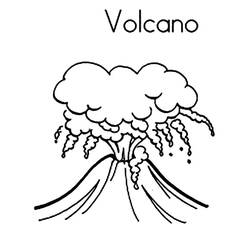 Dibujo para colorear: Volcán (Naturaleza y Estaciones) #166572 - Dibujos para Colorear e Imprimir Gratis