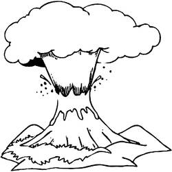 Dibujo para colorear: Volcán (Naturaleza y Estaciones) #166579 - Dibujos para Colorear e Imprimir Gratis