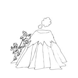 Dibujo para colorear: Volcán (Naturaleza y Estaciones) #166580 - Dibujos para Colorear e Imprimir Gratis
