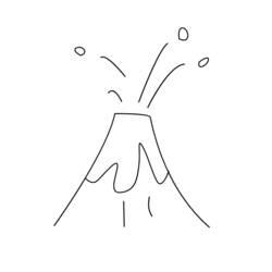 Dibujo para colorear: Volcán (Naturaleza y Estaciones) #166582 - Dibujos para Colorear e Imprimir Gratis