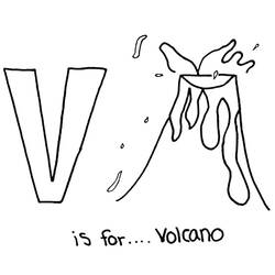 Dibujo para colorear: Volcán (Naturaleza y Estaciones) #166590 - Dibujos para Colorear e Imprimir Gratis