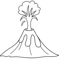 Dibujo para colorear: Volcán (Naturaleza y Estaciones) #166605 - Dibujos para Colorear e Imprimir Gratis