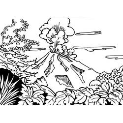Dibujo para colorear: Volcán (Naturaleza y Estaciones) #166610 - Dibujos para Colorear e Imprimir Gratis