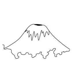 Dibujo para colorear: Volcán (Naturaleza y Estaciones) #166622 - Dibujos para Colorear e Imprimir Gratis