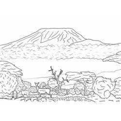 Dibujo para colorear: Volcán (Naturaleza y Estaciones) #166623 - Dibujos para Colorear e Imprimir Gratis