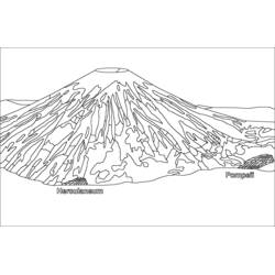 Dibujo para colorear: Volcán (Naturaleza y Estaciones) #166628 - Dibujos para Colorear e Imprimir Gratis