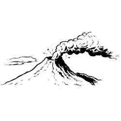 Dibujo para colorear: Volcán (Naturaleza y Estaciones) #166655 - Dibujos para Colorear e Imprimir Gratis