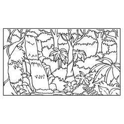 Dibujo para colorear: Bosque (Naturaleza) #157014 - Dibujos para colorear