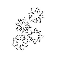 Dibujo para colorear: Copo de nieve (Naturaleza) #160451 - Dibujos para colorear
