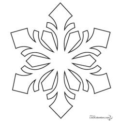 Dibujos para colorear: Copo de nieve - Dibujos para colorear