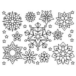 Dibujo para colorear: Copo de nieve (Naturaleza) #160464 - Dibujos para colorear
