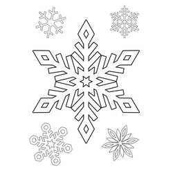 Dibujo para colorear: Copo de nieve (Naturaleza) #160572 - Dibujos para colorear