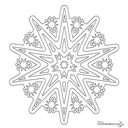 Dibujo para colorear: Copo de nieve (Naturaleza) #160619 - Dibujos para colorear
