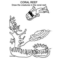 Dibujo para colorear: Coral (Naturaleza) #163009 - Dibujos para Colorear e Imprimir Gratis