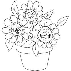 Dibujo para colorear: Flores (Naturaleza) #154994 - Dibujos para Colorear e Imprimir Gratis