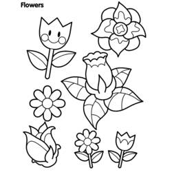 Dibujo para colorear: Flores (Naturaleza) #155009 - Dibujos para Colorear e Imprimir Gratis
