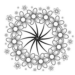 Dibujo para colorear: Flores (Naturaleza) #155029 - Dibujos para Colorear e Imprimir Gratis