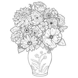 Dibujo para colorear: Flores (Naturaleza) #155075 - Dibujos para Colorear e Imprimir Gratis