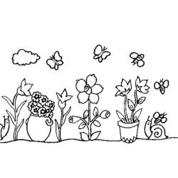 Dibujo para colorear: Jardín (Naturaleza) #166332 - Dibujos para colorear