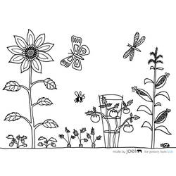 Dibujo para colorear: Jardín (Naturaleza) #166426 - Dibujos para colorear