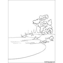 Dibujo para colorear: Lago (Naturaleza) #166078 - Dibujos para colorear