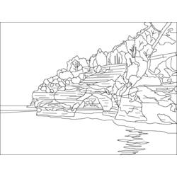 Dibujo para colorear: Lago (Naturaleza) #166099 - Dibujos para colorear
