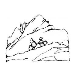 Dibujo para colorear: Montaña (Naturaleza) #156471 - Dibujos para colorear