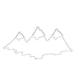 Dibujo para colorear: Montaña (Naturaleza) #156484 - Dibujos para colorear