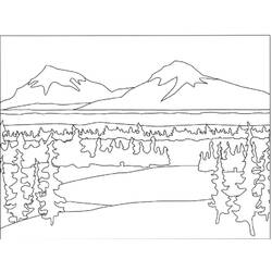 Dibujo para colorear: Montaña (Naturaleza) #156490 - Dibujos para colorear