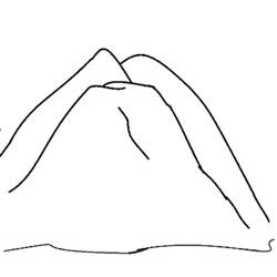 Dibujo para colorear: Montaña (Naturaleza) #156493 - Dibujos para colorear