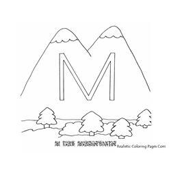 Dibujo para colorear: Montaña (Naturaleza) #156577 - Dibujos para colorear