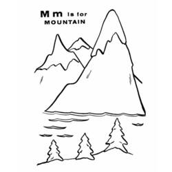 Dibujo para colorear: Montaña (Naturaleza) #156689 - Dibujos para colorear