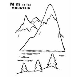 Dibujo para colorear: Montaña (Naturaleza) #156733 - Dibujos para colorear