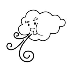 Dibujo para colorear: Nube (Naturaleza) #157322 - Dibujos para colorear