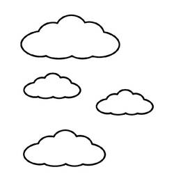 Dibujo para colorear: Nube (Naturaleza) #157324 - Dibujos para colorear