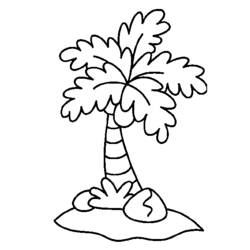 Dibujo para colorear: Palma (Naturaleza) #161156 - Dibujos para colorear