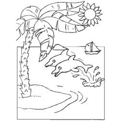 Dibujo para colorear: Palma (Naturaleza) #161160 - Dibujos para colorear