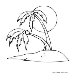 Dibujo para colorear: Palma (Naturaleza) #161182 - Dibujos para colorear