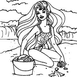 Dibujo para colorear: Playa (Naturaleza) #158991 - Dibujos para Colorear e Imprimir Gratis