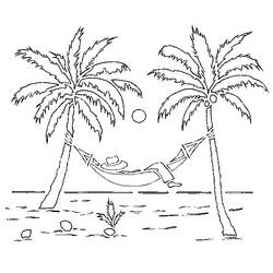 Dibujo para colorear: Playa (Naturaleza) #158998 - Dibujos para colorear